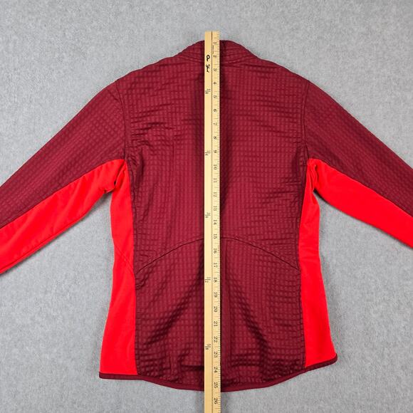 Nike Jacket Womens Size Small Sphere Thermal Burgandy Orange Full Zip - Picture 14 of 16